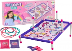 2-in-1 Hoop Sack Toss Unicorn Board Game