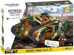 Bouwset COBI tank Mark I (Male) – 878 stenen