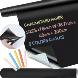 zelfklevend krijtbord XXL 45 × 200 cm met krijtjes