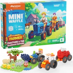 Bouwset Mini Waffle Farmer – tractoren en weide 110 stuks Marioinex
