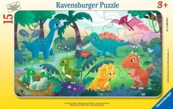 Puzzel Schattige dino's 15 stukken Ravensburger