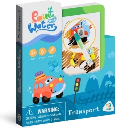 magisch schilderen met water – vervoer – kleurboek 12 × 14 cm met penseel, 8 bladen