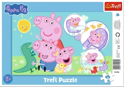 Puzzle Peppa Pig 15 pièces sur support