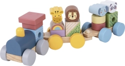 Wooden animal train TOOKY TOY – Montessori stacking set