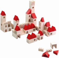 Wooden Construction Set Town