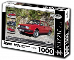 Puzzle Rétro-voitures Škoda 125 L conduite à droite (1989) – 1000 pièces