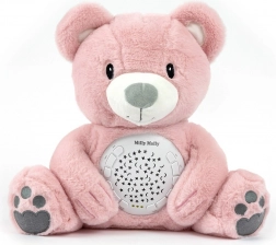 Pluchen teddybeer met projector en slaapliedjes MILLY MALLY Bear roze