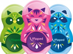 MAPED puntenslijper met gum loopy mini cute, kleurenmix