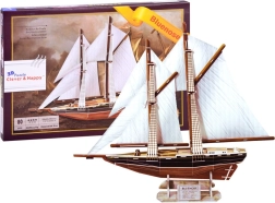 3D-puzzel zeilschip BLUENOSE – houten scheepsmodel