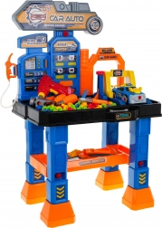 Interactieve autoservice 4-in-1 voor kinderen 3+ met werkbank, wasstraat, tankstation, autootje en boormachine