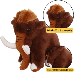 Plush Mammoth Brown 20 cm