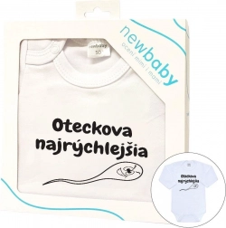 baby bodysuit with print New Baby Daddy’s Fastest – gift packaging