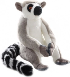 plush lemur with hook-and-loop attachment 21 cm eco-friendly