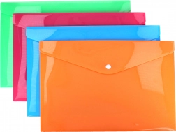 Plastic map met drukknoop 33 × 23,5 cm