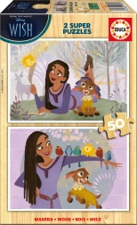 Educa houten puzzel Wensen 2×50 stukjes