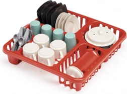 Grote set servies met afdruiprek voor kinderen