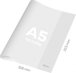 boekomslag A5 van PVC, transparant, stevig