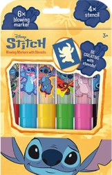 Blaasstiften Lilo & Stitch – set van 6 kleuren met sjablonen