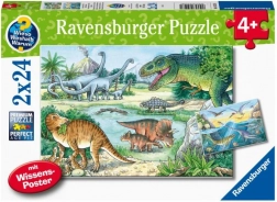 Puzzel Wereld van Dinosaurussen 2x24 stukjes van Ravensburger
