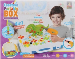 Schroefconstructieset met boormachine en koffer, 188 onderdelen