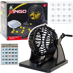 Family bingo game with draw machine, 80 balls and 20 cards