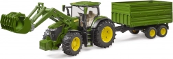 Tractor John Deere 7R with Front Loader and Trailer