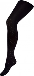 children’s cotton tights New Baby black with polka dots