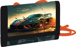 Kinder stoffen portemonnee met auto motief