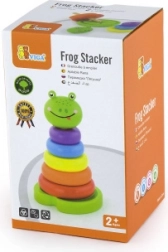 Wooden Stackable Pyramid Frog