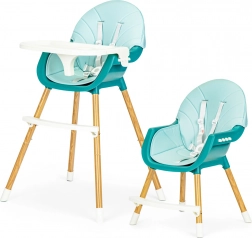 Chaise haute 2 en 1 Ecotoys bleue