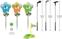 Golfsset met clubs, ballen en hole