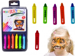 Colorful Face Paints 6 Pieces