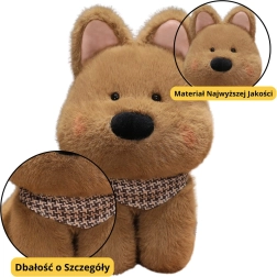 Plush Brown Dog with Scarf 25cm