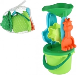 Plastic sand play set with bucket and mill for children