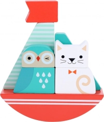 Wooden Puzzle Toy Owl and Cat