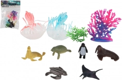 Set zeedieren en koralen