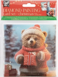 Diamond Painting – Christmas Cards Bear and Snowman 13×13 cm (set of 2)