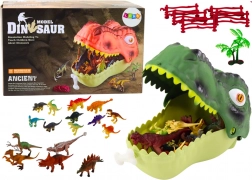 Set dinosaurusfiguren met grote groene bek, 45 stuks