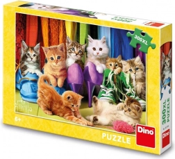 Puzzle Dino kleurrijke kittens 300 XL stukjes