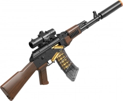 AK-47 speelgoedgeweer met patronen en foamkogels 91 cm