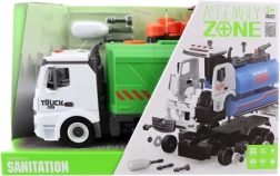 Schroefbare vuilniswagen met batterijen en frictiemotor