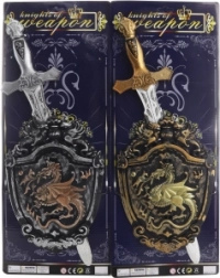 Kunststof kinderzwaard met schild