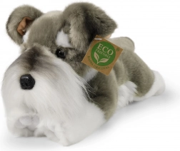 Plush Schnauzer dog lying eco-friendly 28 cm