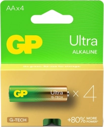Alkaline batterijen LR6/AA GP Ultra 4 stuks