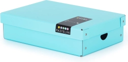 PASTELINI small blue laminated cardboard box with lid