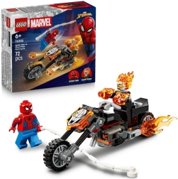 Spider‑Man vs. Ghost Rider op de motor – actie-LEGO Marvel bouwset