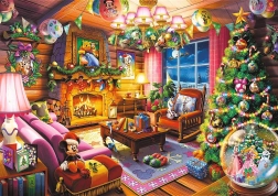 Trefl puzzel Premium Plus Disney Kerstchalet 1000 stukjes