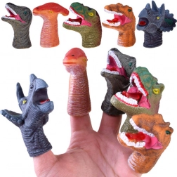 Rubberen dinosaurus vingerpoppen