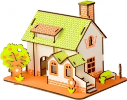 Woodcraft houten 3D-puzzel groen huis