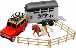 Royal Breeds - Horse 10 cm with car and trailer 35 cm